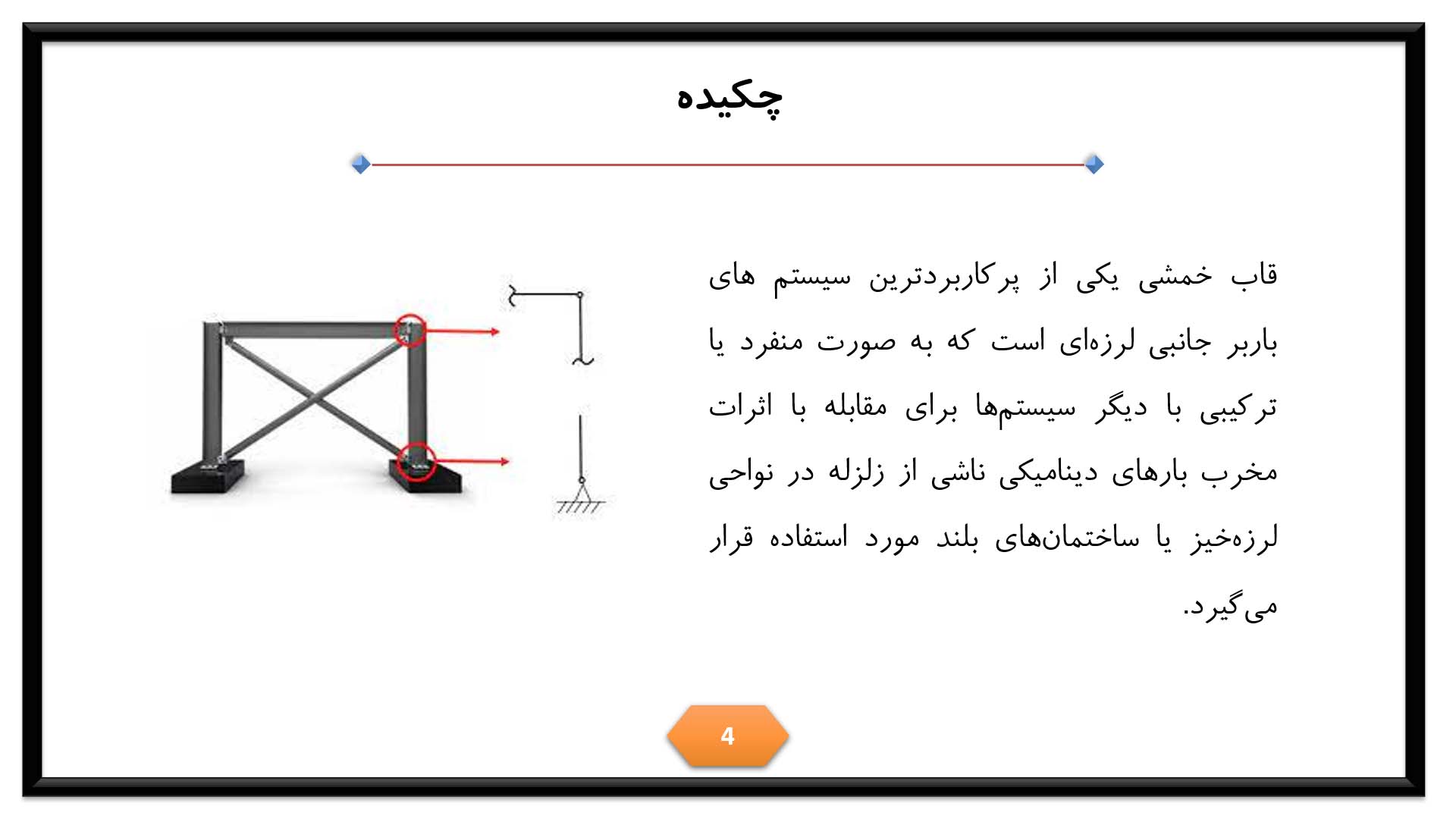 پاورپوینت انواع قاب خمشی و سیستم باربر 